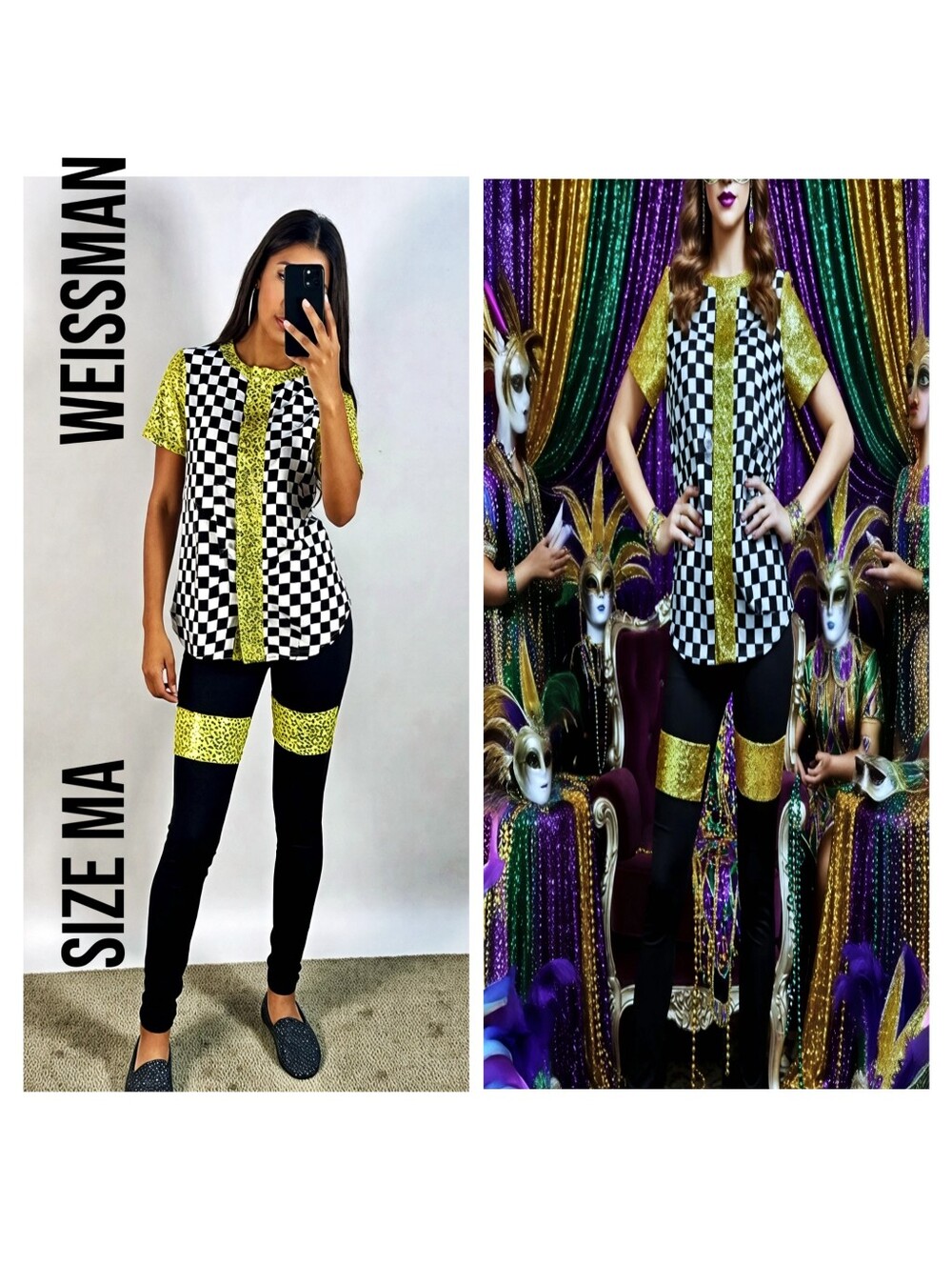 Weissman Dance Costume / Mardi Gras Party Costume Size MA